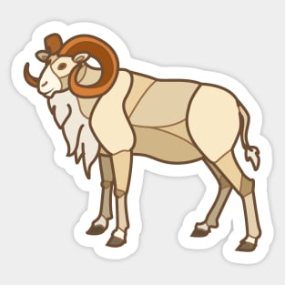 Geometric Ram Sticker